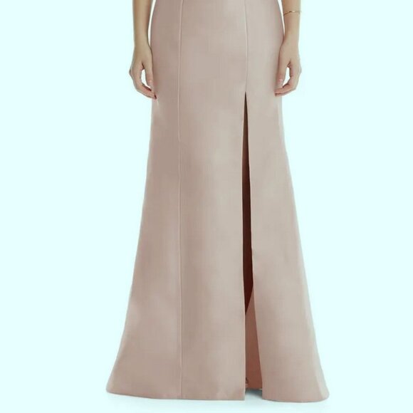 Alfred Sung D824 Toasted Sugar Jewel Neck Open Back Bow Gown - Picture 2 of 4